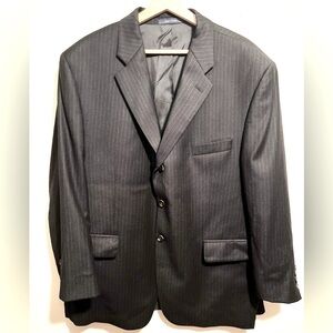 Lauren Ralph Lauren Classic Black Pinstripe Men's Blazer Wool/Cashmere Blend 46S